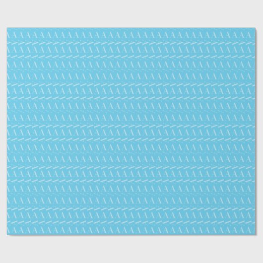 Papier Cadeau Lettre initiale A, Aqua Blue (Plat)