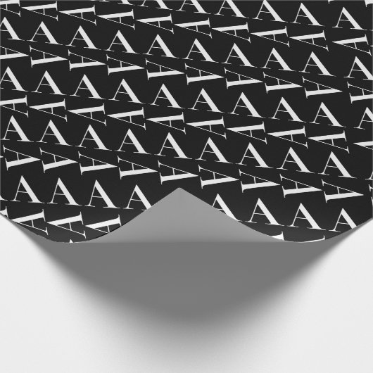 Papier Cadeau Lettre initiale A monogramme (Coin)