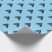 Papier Cadeau Lettre initiale A Monogramme Moderne (Coin)