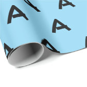 Papier Cadeau Lettre initiale A Monogramme Moderne (Coin rond)