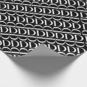 Papier Cadeau Lettre initiale D monogramme (Coin)