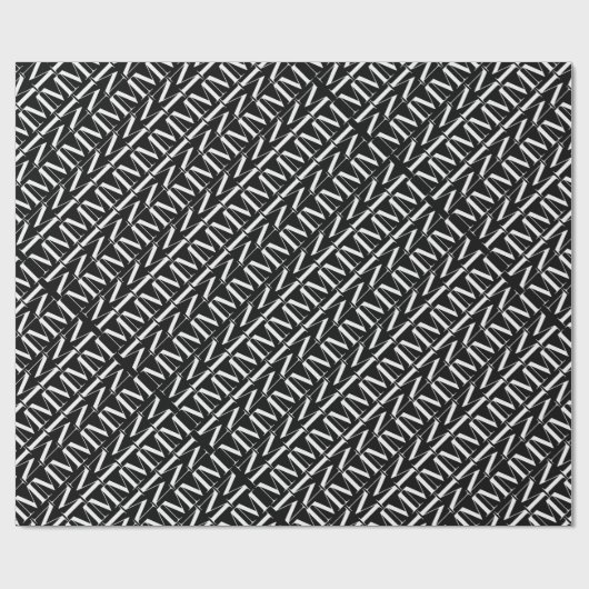 Papier Cadeau Lettre initiale M (Plat)