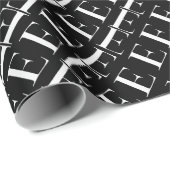 Papier Cadeau Lettre initiale monogramme E (Coin rond)