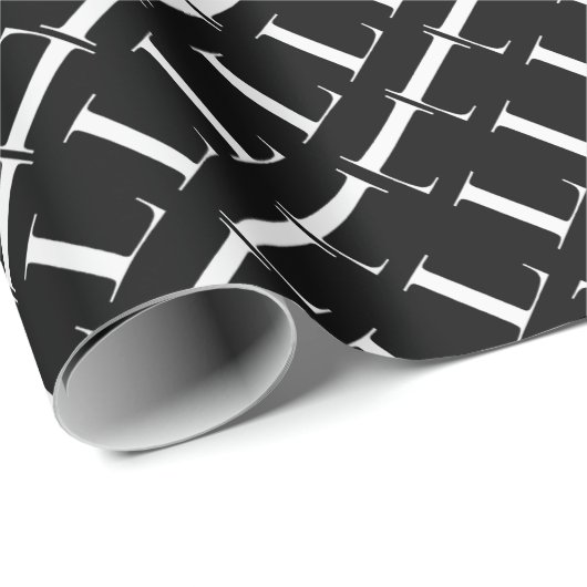 Papier Cadeau Lettre initiale monogramme L (Coin rond)