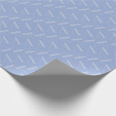 Papier Cadeau LETTRE INITIALE MONOGRAPHIQUE A Bleu (Coin)