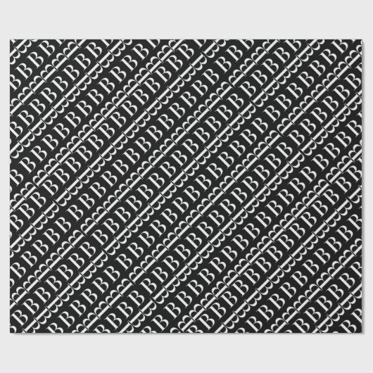 PAPIER CADEAU LETTRE INITIALE MONOGRAPHIQUE B (Plat)