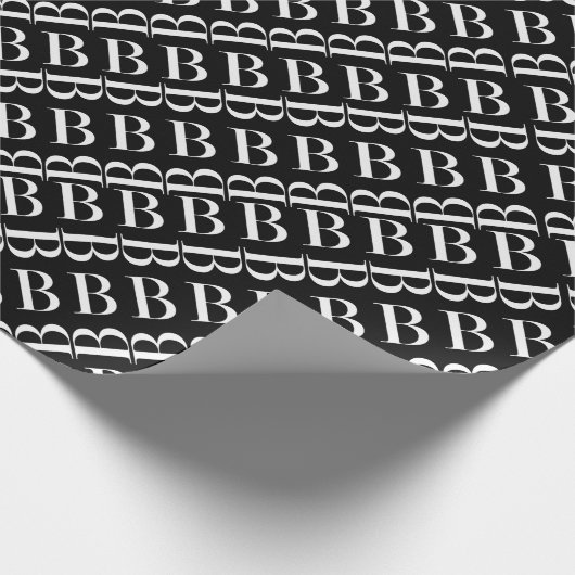 PAPIER CADEAU LETTRE INITIALE MONOGRAPHIQUE B (Coin)