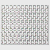 PAPIER CADEAU LETTRE INITIALE MONOGRAPHIQUE B (Plat)