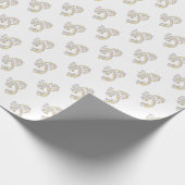 Papier Cadeau Lettre initiale P monogramme enveloppement personn (Coin)