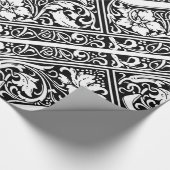 Papier Cadeau Lettre J Monogramme médiéval Art Nouveau (Coin)