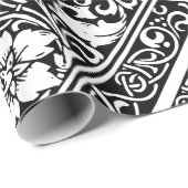 Papier Cadeau Lettre J Monogramme médiéval Art Nouveau (Coin rond)