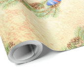 Papier Cadeau LETTRE Joyeuse Joyeuse DE JEUX DE NOËL ROUGE JaUNE (Coin rond)