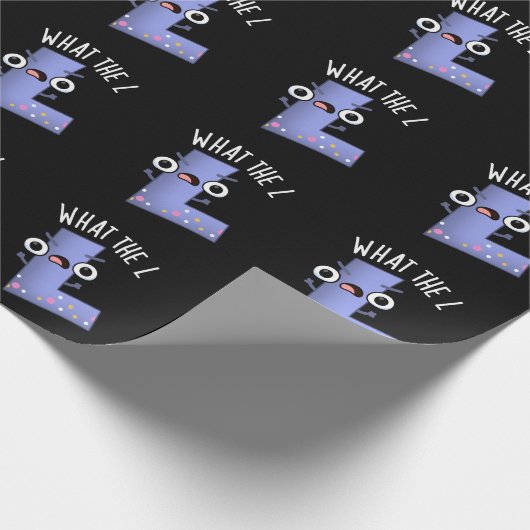 Papier Cadeau Lettre L Funny L Pun Dark BG (Coin)