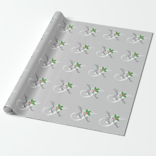 Papier Cadeau Lettre monographique personnalisée J chic gris No