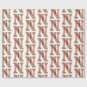 Papier Cadeau LETTRE Nutcracker N Noël (Plat)