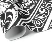 Papier Cadeau Lettre P Monogramme médiéval Art Nouveau (Coin rond)