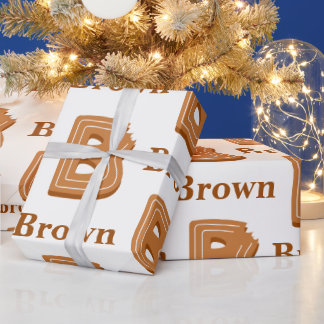 Papier Cadeau Lettre pain d'épices B noël