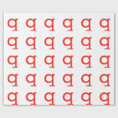 Papier Cadeau Lettre q (Plat)