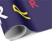 Papier Cadeau Lettre R nom personnalisé-couleur initiale (Coin rond)