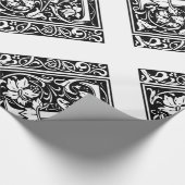 Papier Cadeau Lettre T Monogramme médiéval Art Nouveau (Coin)