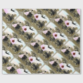 PAPIER CADEAU LETTRE VALENTINE ROMANTIQUE, SCEAU DE CIRE ROUGE A (Plat)