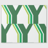 PAPIER CADEAU LETTRE VERTE Y (Plat)