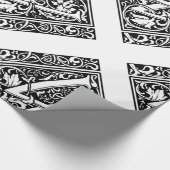 Papier Cadeau Lettre W Monogramme médiéval Art Nouveau (Coin)