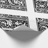 Papier Cadeau Lettre Y Monogramme médiéval Art Nouveau (Coin)