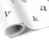 Papier Cadeau Lettres (Coin rond)