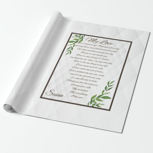 Papier Cadeau Lettres à mon mari (Déroulé)