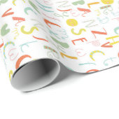 Papier Cadeau Lettres amusantes (Coin rond)