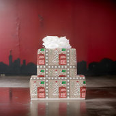 PAPIER CADEAU LETTRES AUX POIS DE POST PÈRE NOËL