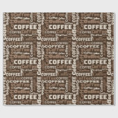 Papier Cadeau Lettres de café en gras (Plat)