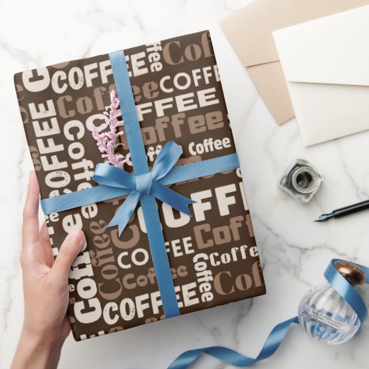 Papier Cadeau Lettres de café gras (Cadeaux)