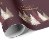 Papier Cadeau Lettres d'or Joyeux Noël (Coin rond)