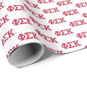 Papier Cadeau Lettres Phi Sigma Kappa (Coin rond)