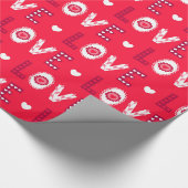 Papier Cadeau Lettres rouges (Coin)