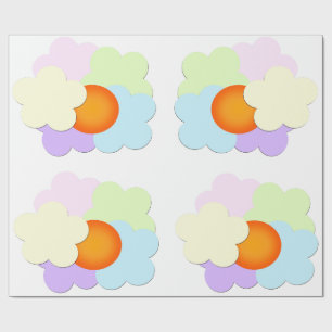 Papier cadeau Lever de soleil pastel