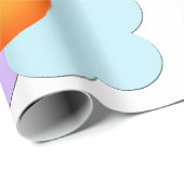 Papier cadeau Lever de soleil pastel (Coin rond)