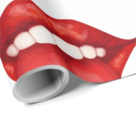 Papier Cadeau Lèvres (Coin rond)