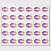 Papier Cadeau Lèvres arc-en-ciel (Plat)
