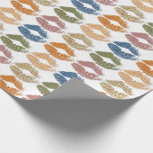 Papier Cadeau Lèvres colorées élégantes (Coin)