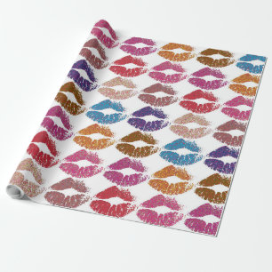 Papier Cadeau Lèvres colorées élégantes #6
