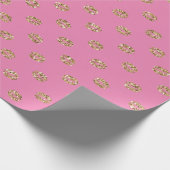 Papier Cadeau Lèvres de Parties scintillant en or rose vif (Coin)