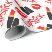 Papier Cadeau Lèvres en bâton (Coin rond)