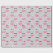 Papier Cadeau Lèvres roses Kiss XOXO (Plat)