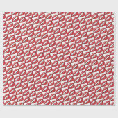 Papier Cadeau Lèvres Rouges Drôles (Plat)