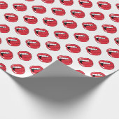 Papier Cadeau Lèvres Rouges Drôles (Coin)