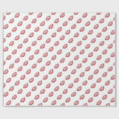 Papier Cadeau Lèvres Rouges Drôles (Plat)