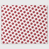 Papier Cadeau Lèvres Rouges Drôles (Plat)